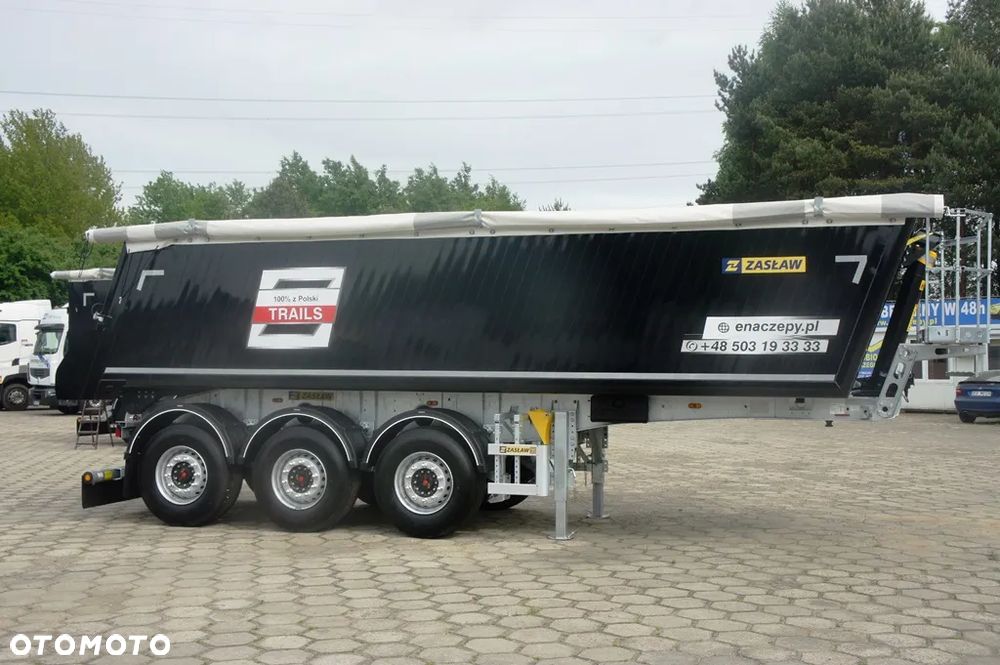 Zaslaw 28 m³ / 4.990 kg !! super lekka naczepa wywrotka z klapą ! - 15