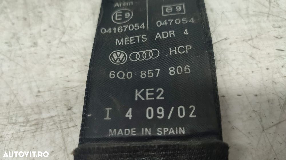 Centura de siguranta dreapta spate 6q0857806 Volkswagen VW Polo 4 9N - 3