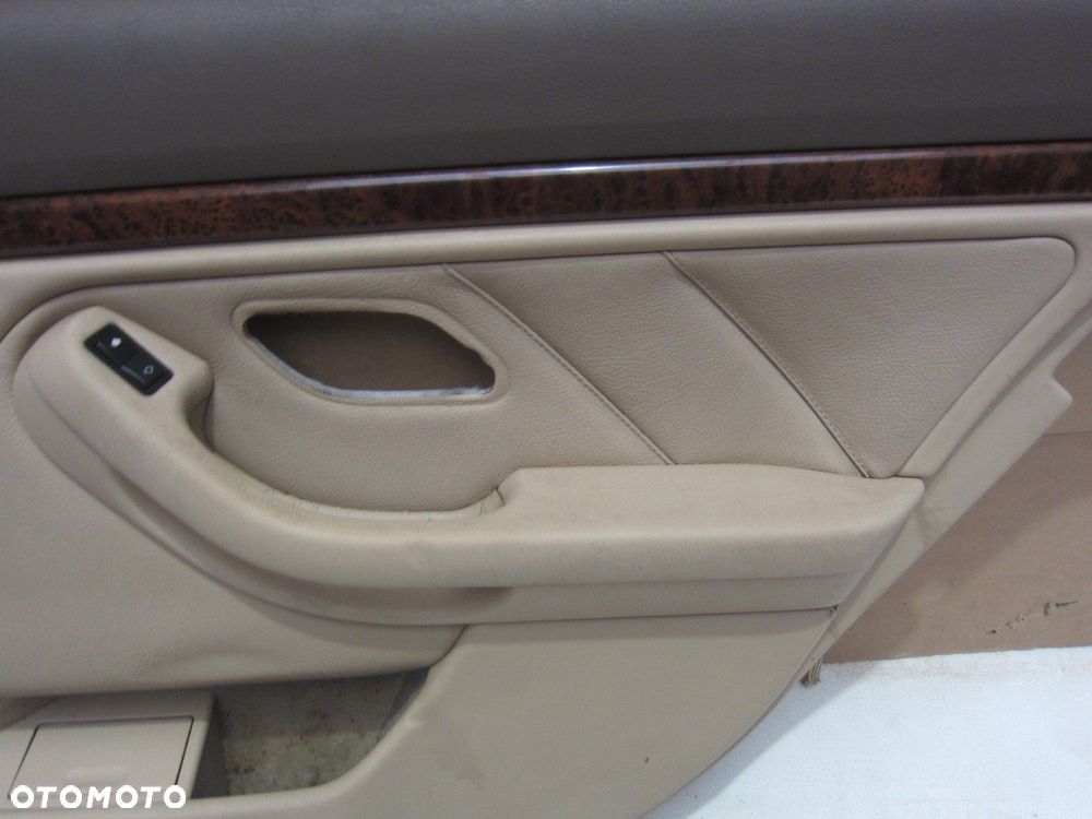 BMW E39 SEDAN KOMBI BOCZEK DRZWI PRAWY TYŁ TYLNY BEŻOWA SKÓRA BEŻ SKÓRZANY - 2