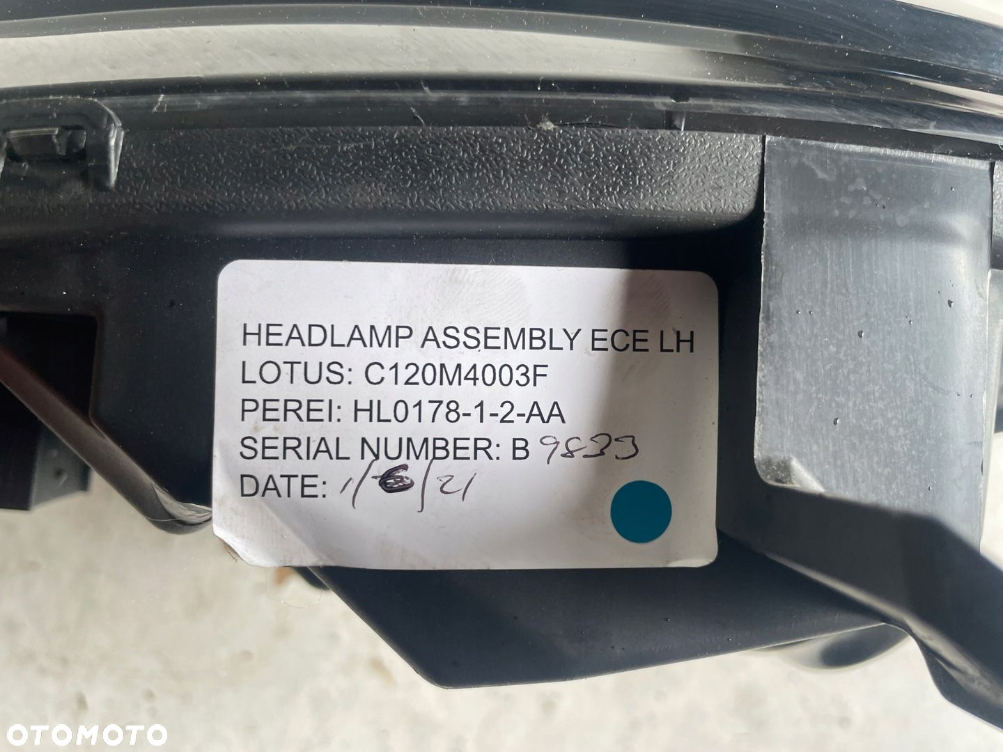 Lotus Elise lift lampa lewa przód C120M4003F - 3