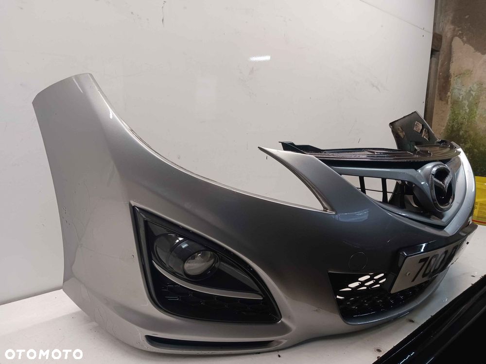 + ZDERZAK PRZÓD PRZEDNI MAZDA 6 VI LIFT FL 36L BŁĘKITNY HALOGENY - 2