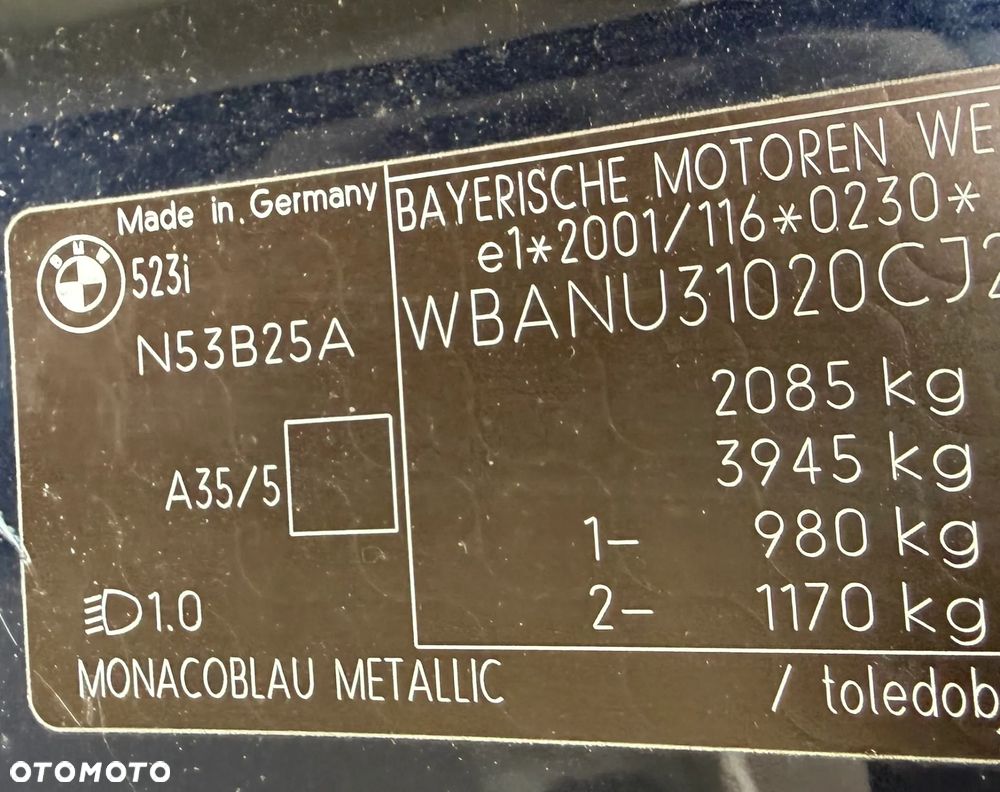 BMW E60 E61 523 2007 2.5 SILNIK N53B25A KOMPLETNY FILM - 3