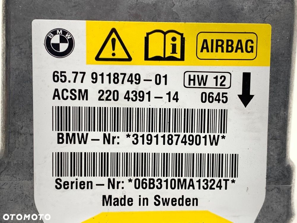 SENSOR AIRBAG  BMW 5 Touring (E61) 2004 - 2010 525 d 130 kW [177 KM] olej napędowy 2004 - 2007 - 4
