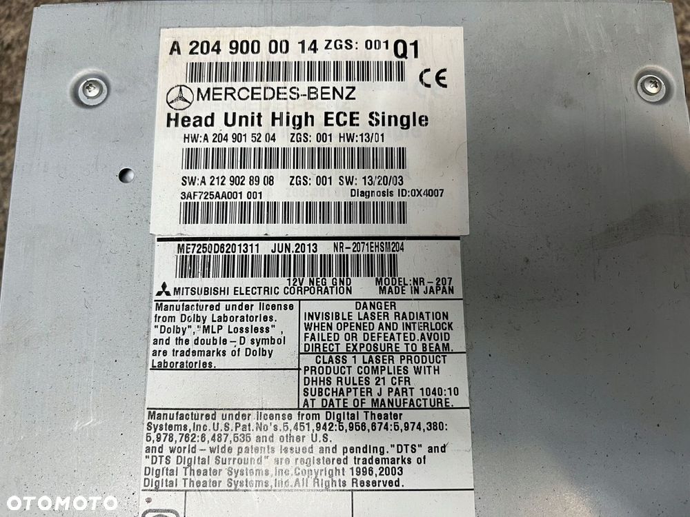 Radio nawigacja GPS czytnik plyt CD Mercedes W204 LIFT BDB W212 - 6