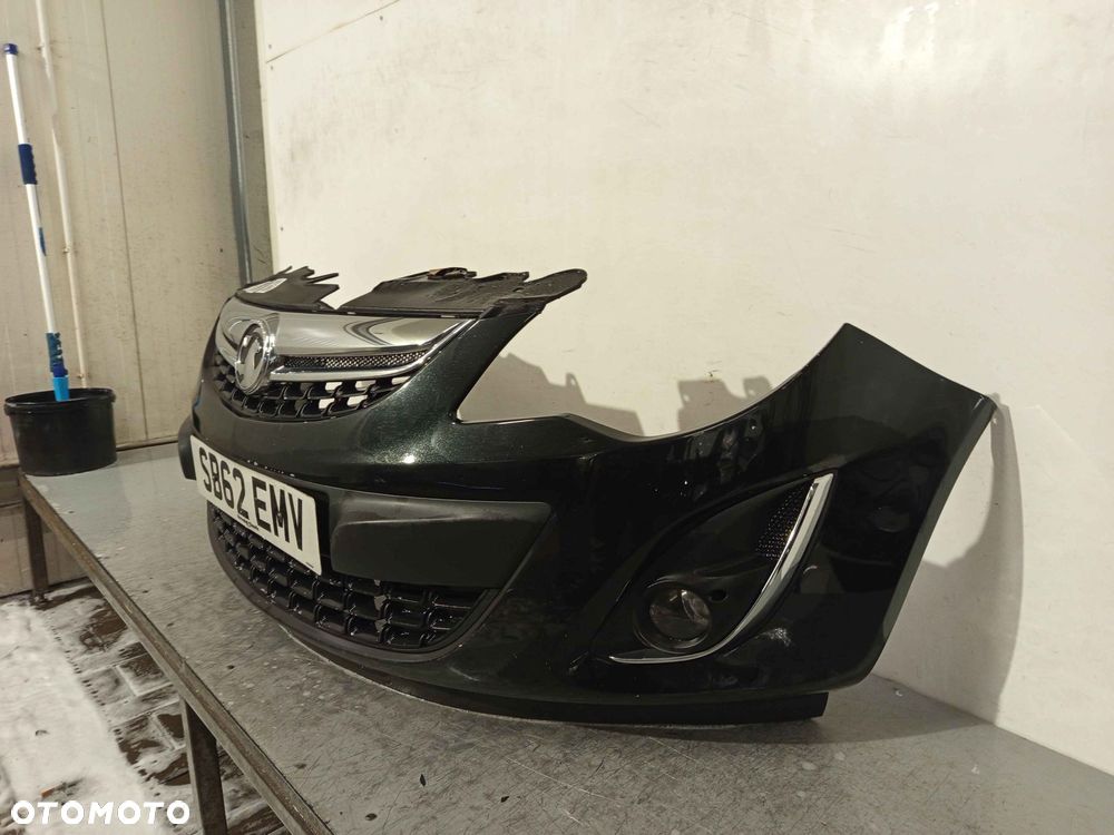 + ZDERZAK PRZÓD PRZEDNI OPEL CORSA D LIFT FL Z22C CZARNY HALOGENY - 2