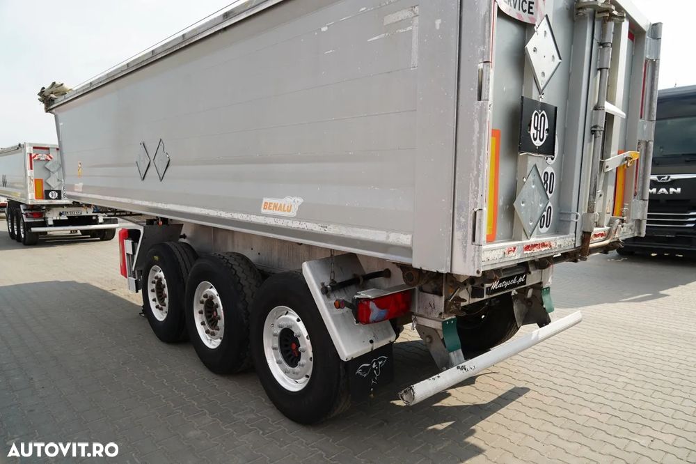 Benalu BASCULĂ BENALU / 29 m³ / ALUMINIU / AXĂ RIDICATĂ / GREUTATE: 5.000 KG / JANTE DIN ALIAJ / SAF / PRELATĂ ELECTRICĂ / IMPORTAT - 11