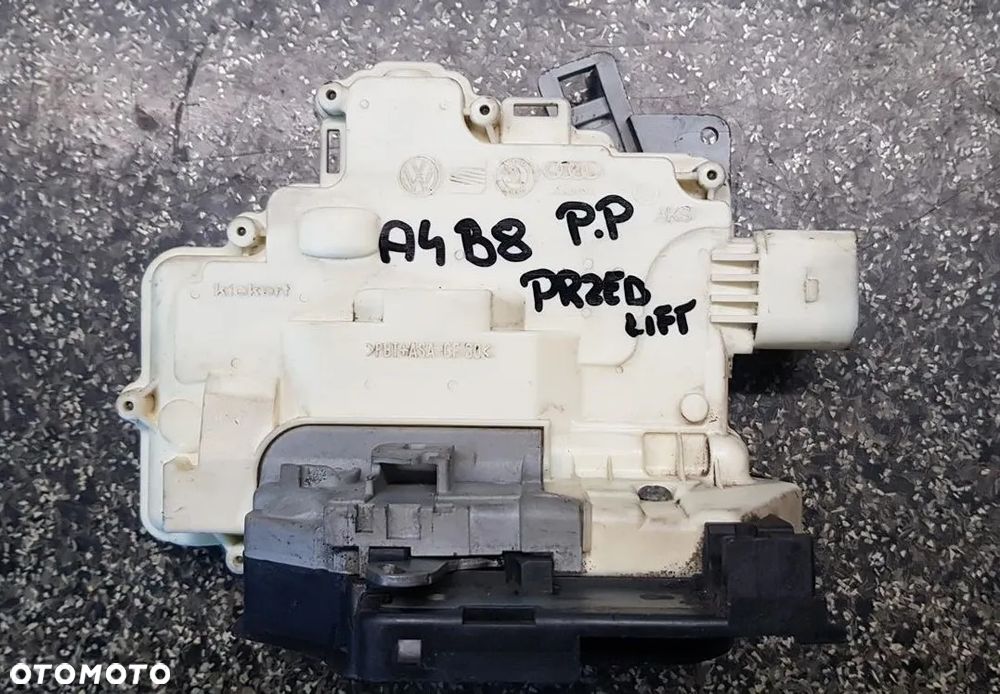 ZAMEK PASAŻERA PRAWY PRZEDNI 8K1 8K0 7 PIN A4 B8 A5 8T SPRAWNY GWARANCJA WYSYŁKA !!!! - 1