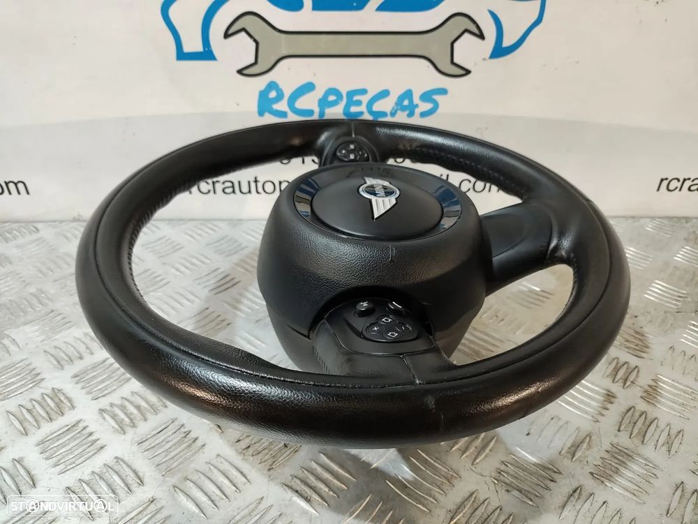VOLANTE GUIADOR COMPLETO MINI COOPER PELE COMANDOS MULTIFUNÇÕES AIRBAG MINI COOPER ONE D S R56  R57 R55 - 4
