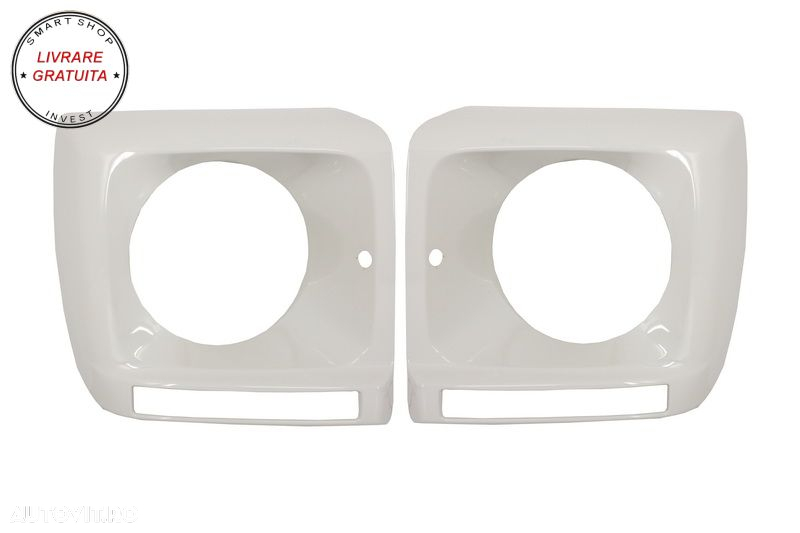 Carcasa faruri Alb cu Lumini de zi dedicate LED DRL Mercedes G-class W463 (1989-20- livrare gratuita - 8