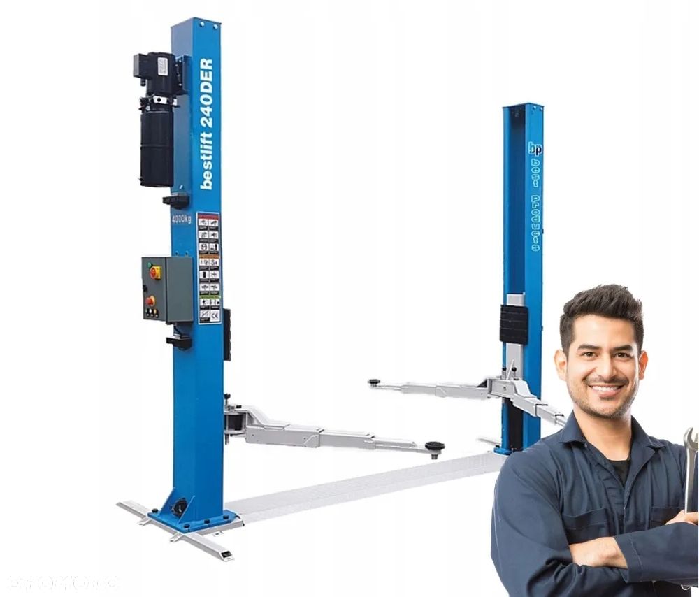 Podnośnik samochodowy dwukolumnowy Bestlift 240DER na ramie 4T - 1