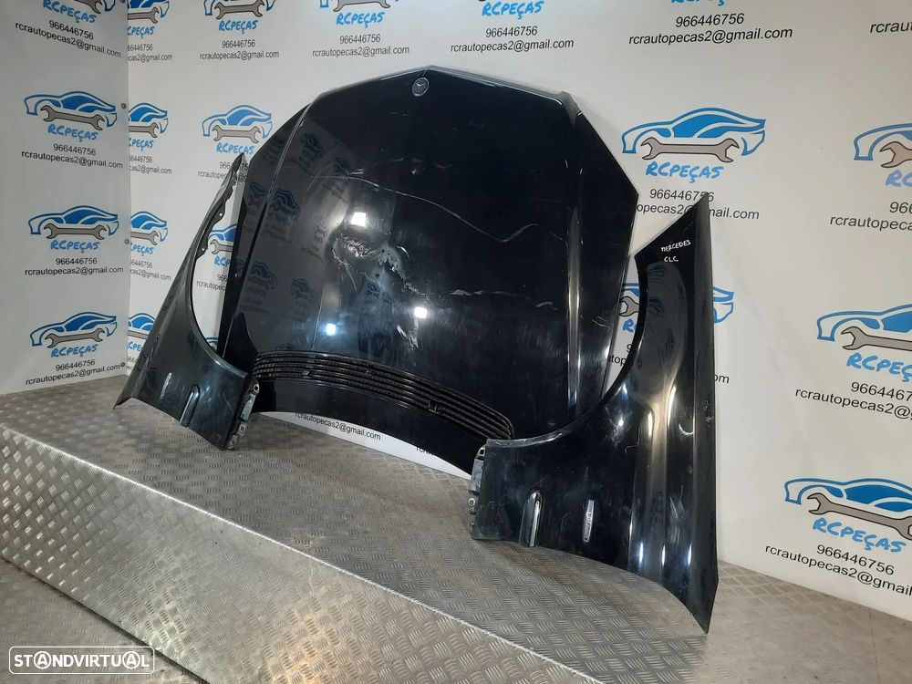 FRENTE COMPLETA MERCEDES BENZ CLC W203 CAPOT PARACHOQUES GUARDA-LAMAS OTICAS RADIADOR VENTILADOR FRENTE FIBRA REFORÇO - 12