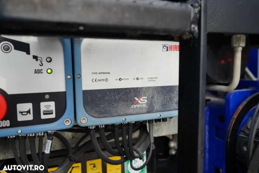 Scania G 370 / 6x4 / BASCULĂ SPATE + HIAB 144E S-3 HDS / RADIOCOMANDĂ / ROTATOARE / FURCĂ PENTRU PALEȚI / EURO 6 / - 20