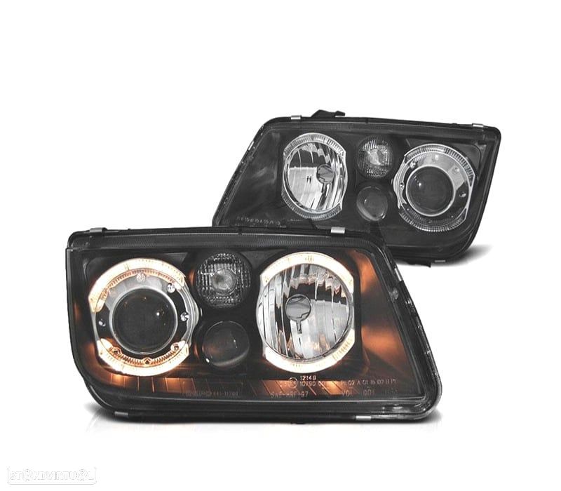 FARÓIS FRONTAIS ANGEL EYES PARA VOLKSWAGEN VW BORA 1J H7 H7 H3 - 1