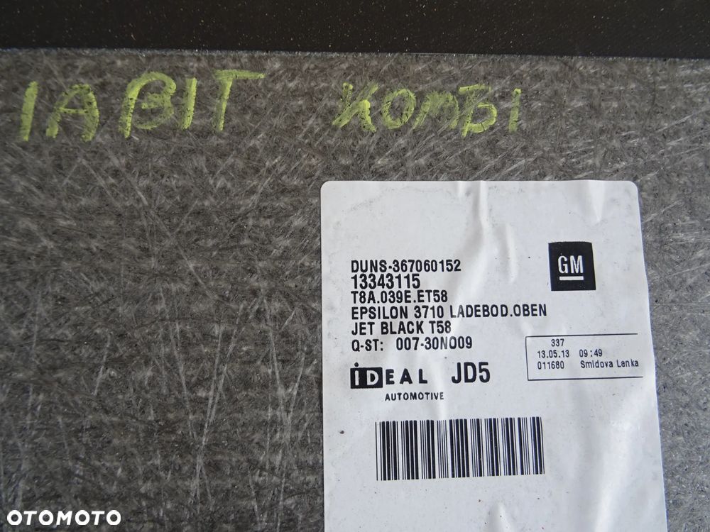OPEL INSIGNIA A OPC KOMBI TAPICERKA BAGAŻNIKA BOCZEK PODŁOGA WYKŁADZINA - 18