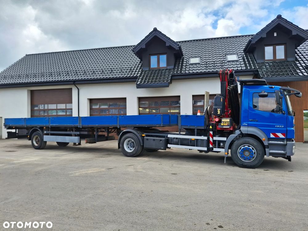 Mercedes-Benz Axor 1933 HDS FASSI F135 17 Metrów Wysięgu Żuraw Skrzynia Siodło Zawieszenie Resor 2010r Przyczepa Łączna Długość Ładunku 11 Metrów Transport Ładunków Dłużycowych Do Zbrojenia Do Budowlanki - 4