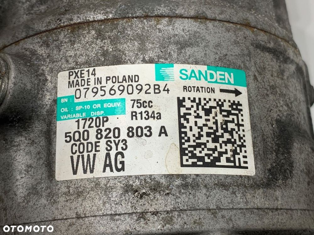 SPRĘŻARKA KLIMATYZACJI  VW GOLF VII (5G1, BQ1, BE1, BE2) 2012 - 2022 1.6 TDI 77 kW [105 KM] olej - 4