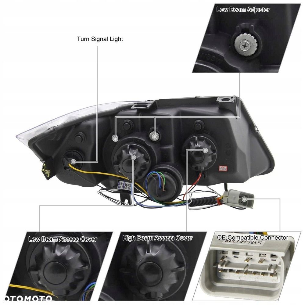 Reflektory Lampy kpl Ringi Angel Eyes LED Tuning Black Bmw 3 e90 e91 04-08 - 10