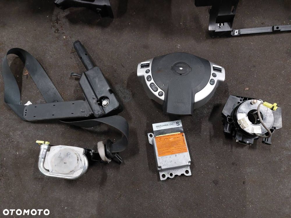 ZESTAW POSTRZAŁOWY KOKPIT DESKA MODUŁ PAS PODUSZKI NISSAN X-TRAIL II T31 - 2