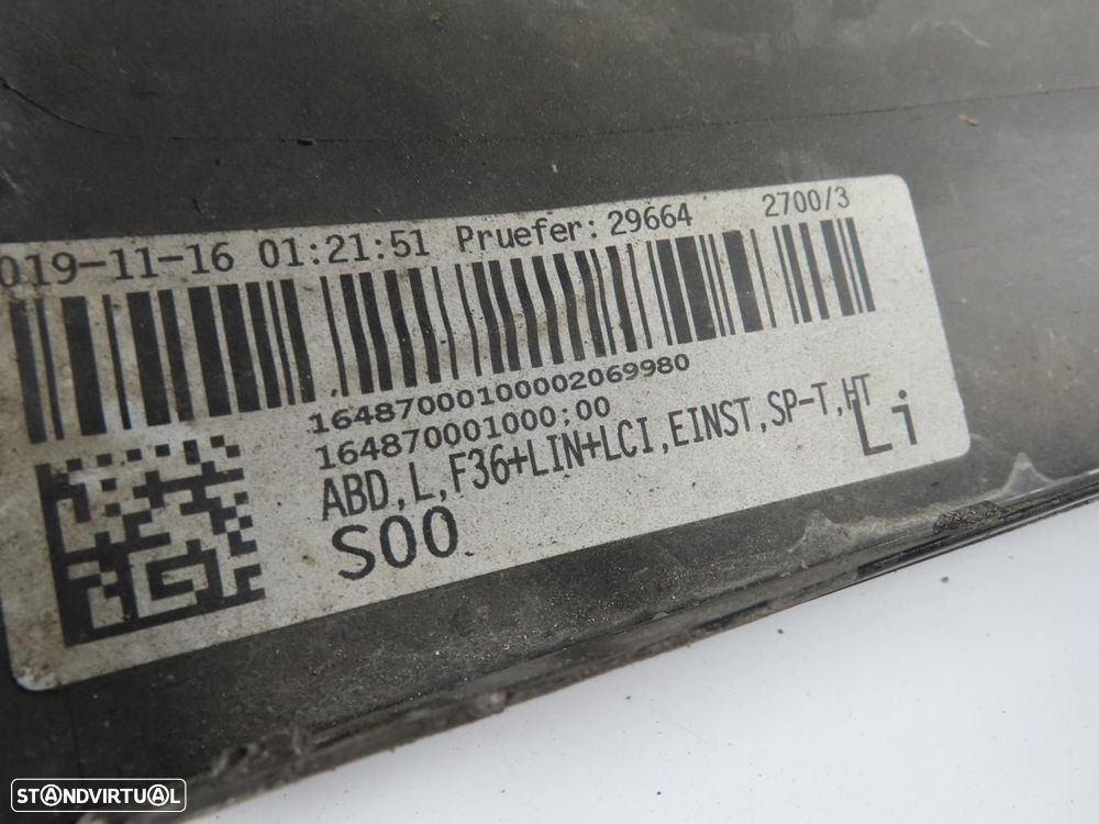 Embaladeira Plástico Esquerda Usado / Original BMW 4 Gran Coupe (F36) 5177737461... - 4