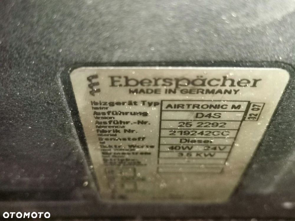 OGRZEWANIE POSTOJOWE EBERSPACHER D4S MAN TGX TGS - 3