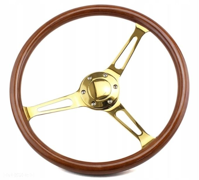 Kierownica drewniana real mahoń 380mm retro nardi - 4