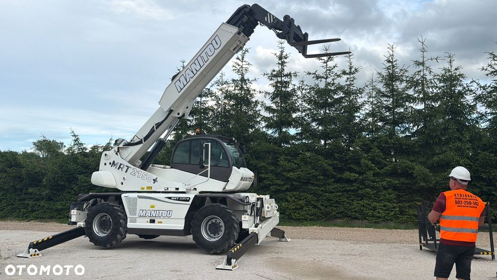 Manitou Ładowarka teleskopowa Manitou Mrt 2150 + Privilage Roto obrotowa 360 Pilot sterowanie radiowe Kosz Widły 2016/17 1840 2550 2540 silnik Mercedes 2150+ Merlo - 22