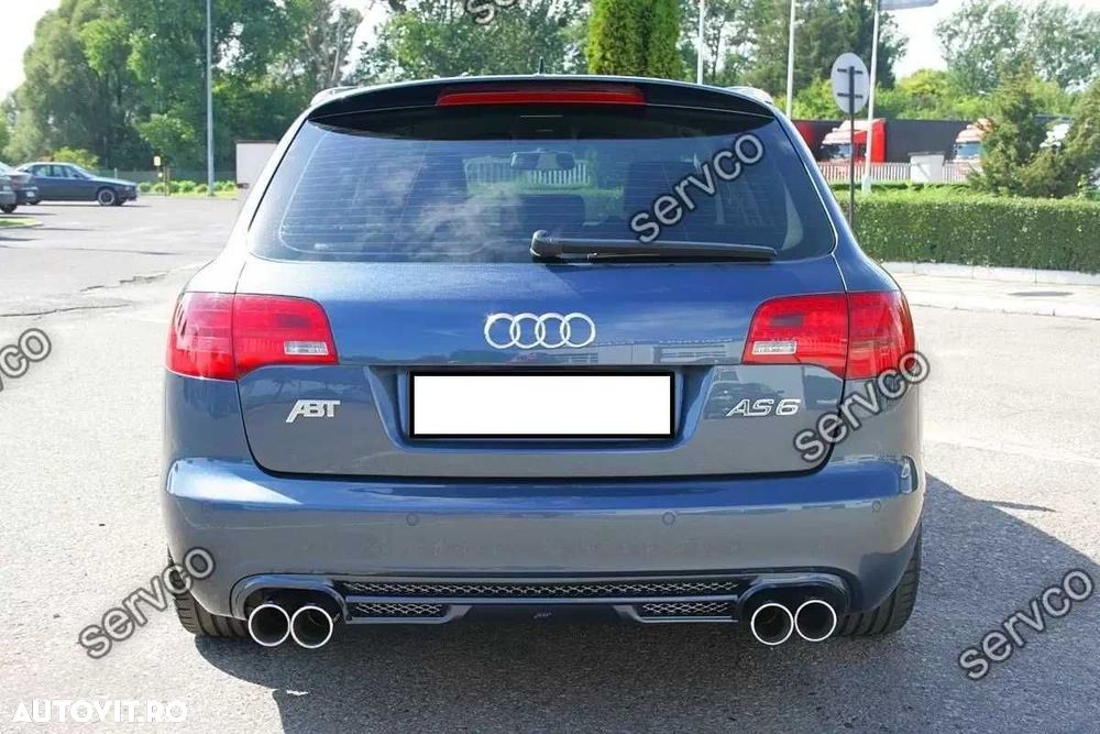 Prelungire spoiler tuning sport bara spate Audi A6 C6 4F ABT Avant S line RS6 S6 2004-2008 ver1 - 2