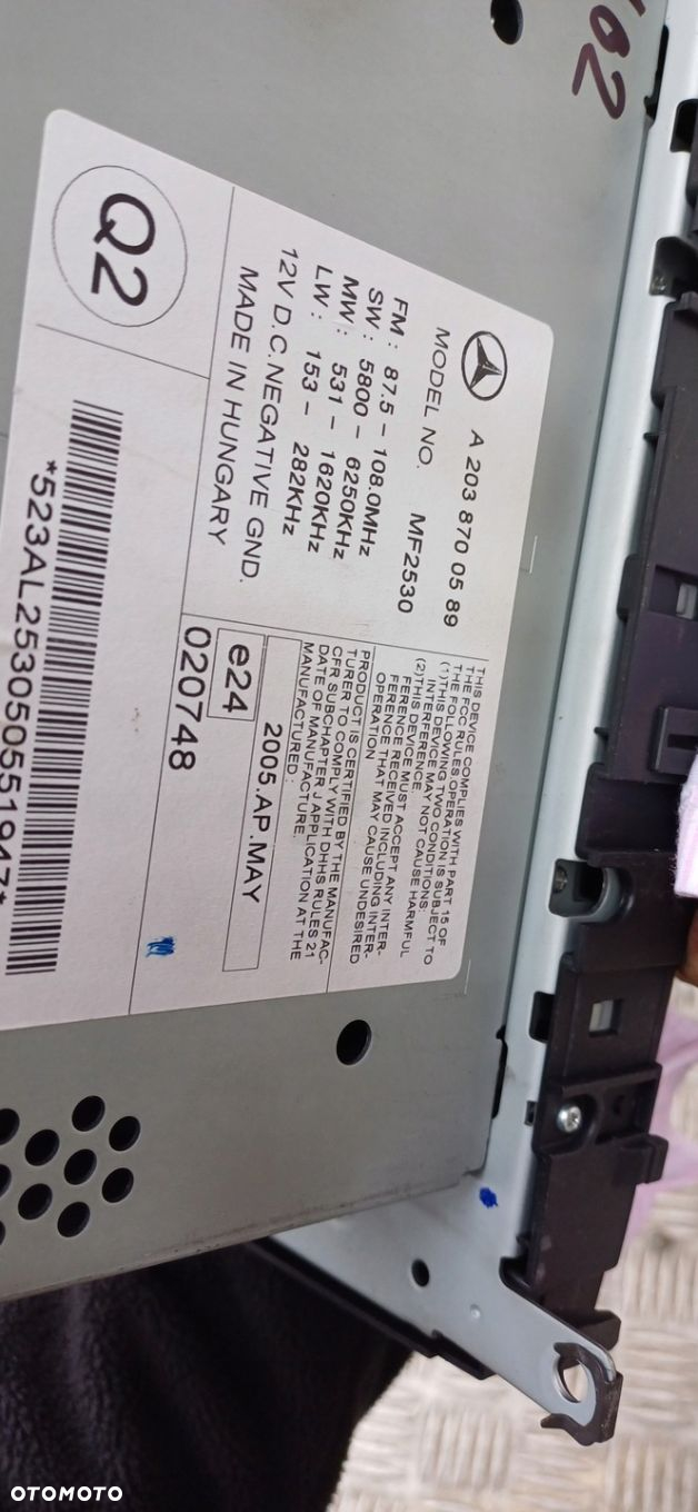 MERCEDES W203 LIFT RADIO NAWIGACJA NAVI A2038700589 - 7