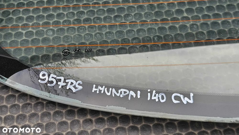 Szyba Klapa Klapy Bagażnika DOT748 AS2 M32 Tempered T3.2 43R-000381 E11 Tył Tylna Podgrzewana Hyundai i40 CW Kombi Oryginał - 5