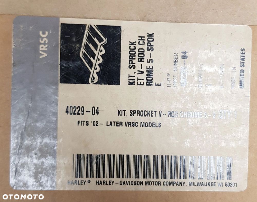 Chromowane koło pasowe napędowe tył pulley Harley Davidson V-Rod 40229-04 - 8