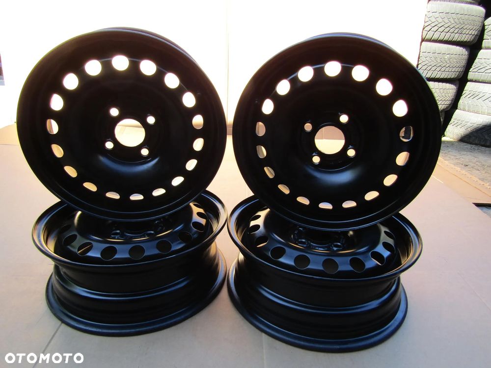 4x Felgi Stalowe 14 VW UP Skoda Citigo Seat Mii 5 j 4x100 ET35 piasta 57,1 mm  / ORYGINALNE - 1