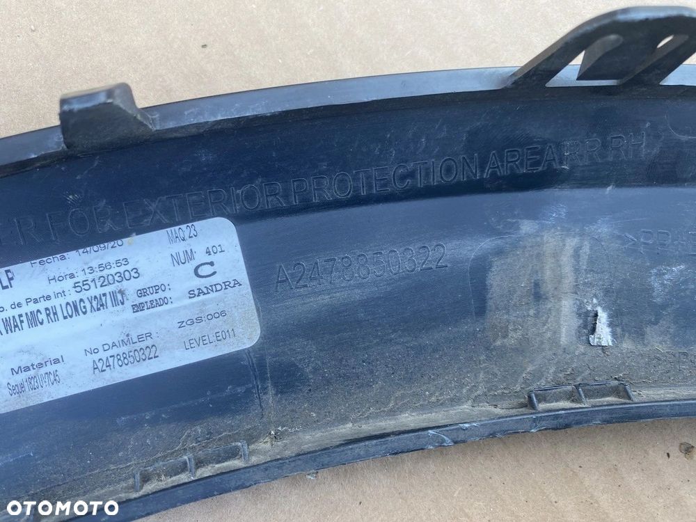 LISTWA PRAWA NA TYLNY BŁOTNIK MERCEDES GLB W247 X247 A2478850322 - 4