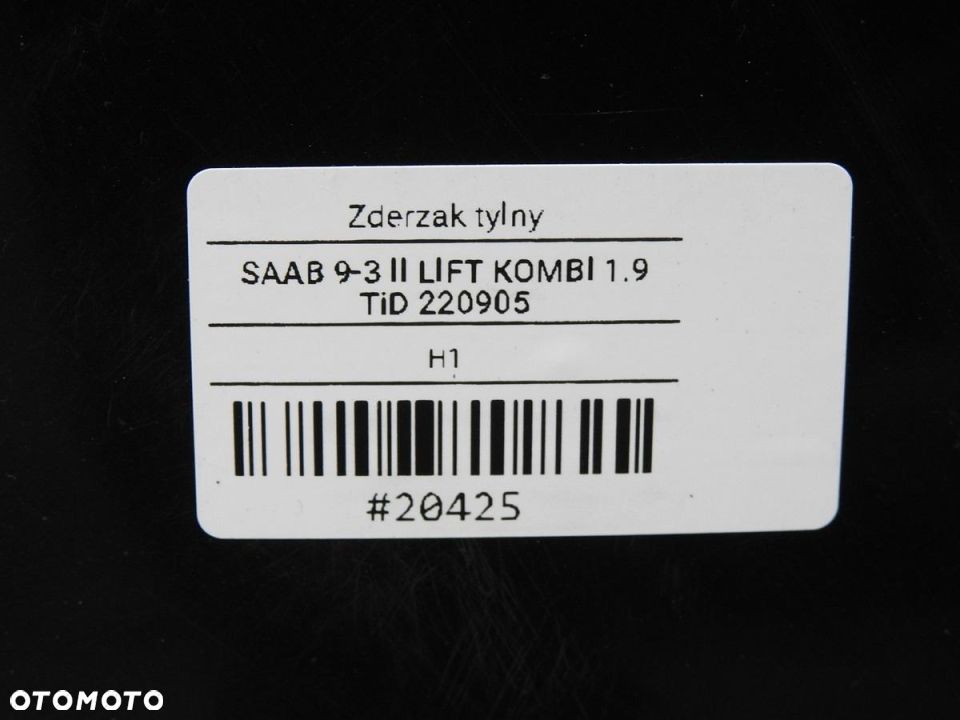 ZDERZAK TYLNY TYŁ 289 SAAB 9-3 II LIFT KOMBI - 11