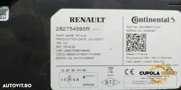 Modul Telematic 282754595R Renault Grand Scenic 4 [2016 - 2023] - 2
