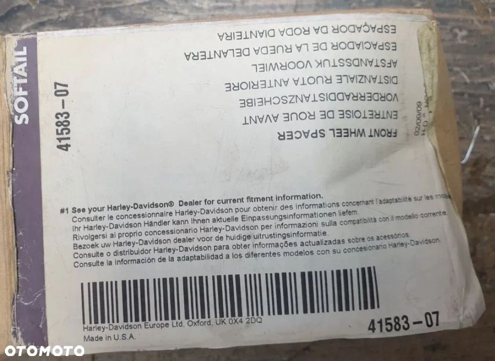 Zestaw chromowanych dystansów felgi Harley Davidson Softail 41583-07 - 8