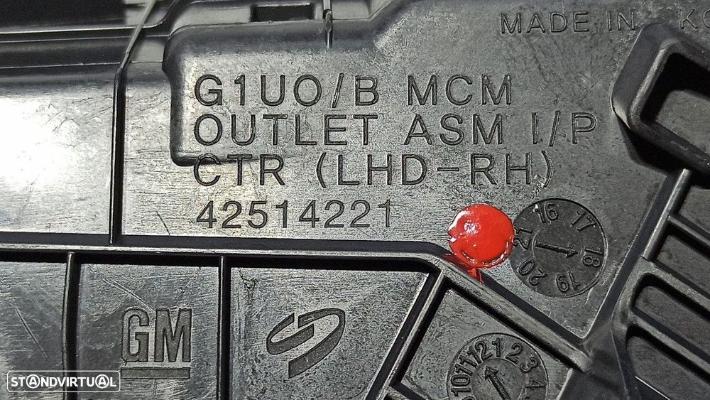 AREJADOR CENTRAL FRONTAL OPEL MOKKA X DESIGN LINE START/STOP - 4