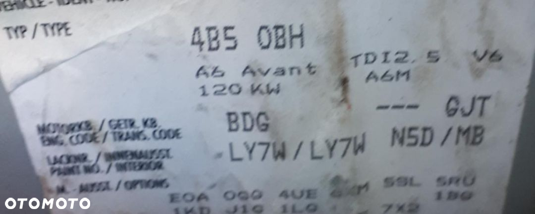 części do Audi A6 C5 lift kombi 2.5 tdi 120kW BDG srebrna LY7W - 9