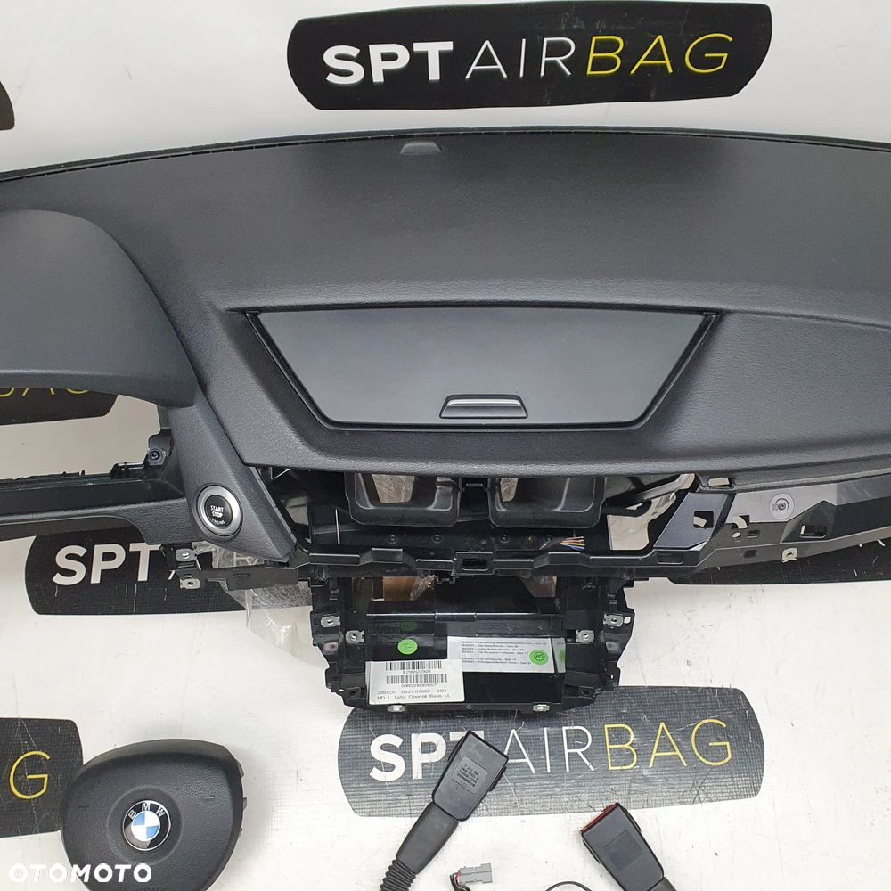 BMW X1 E84 DESKA ROZDZIELCZA KONSOLA KOKPIT PULPIT PODUSZKI AIRBAG AIR BAG NAPINACZE KIT SET - 3