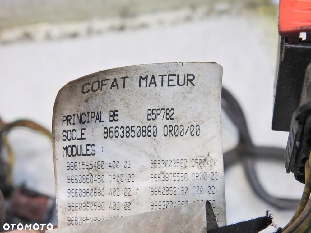 WIĄZKA INSTALACJA KOMORY SILNIKA CITROEN C4 I 1.6 HDI 9663850880 - 10