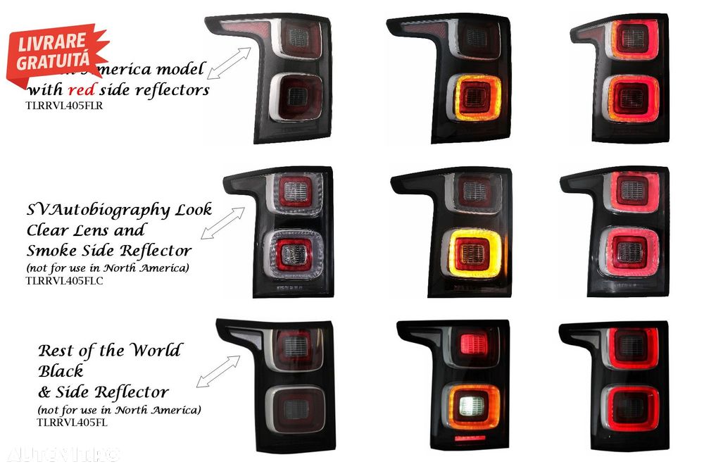 Stopuri Full LED Land Range Rover Vogue IV L405 (2013-2017) Facelift Design- livrare gratuita - 20