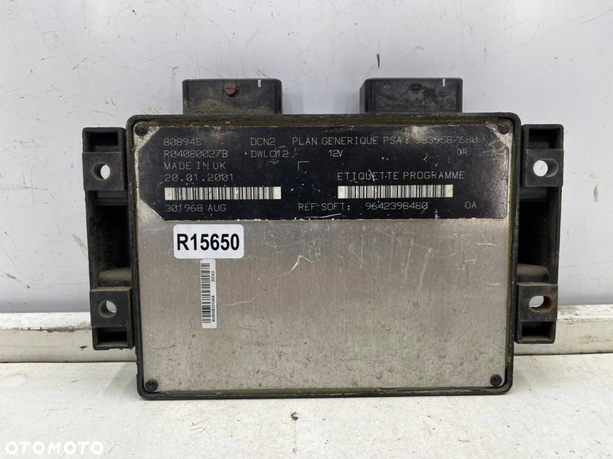 Komputer silnika Citroen Berlingo I 96-10r. 1.9d sterownik ECU 9642398480 R04080027B 9839587680 - 1