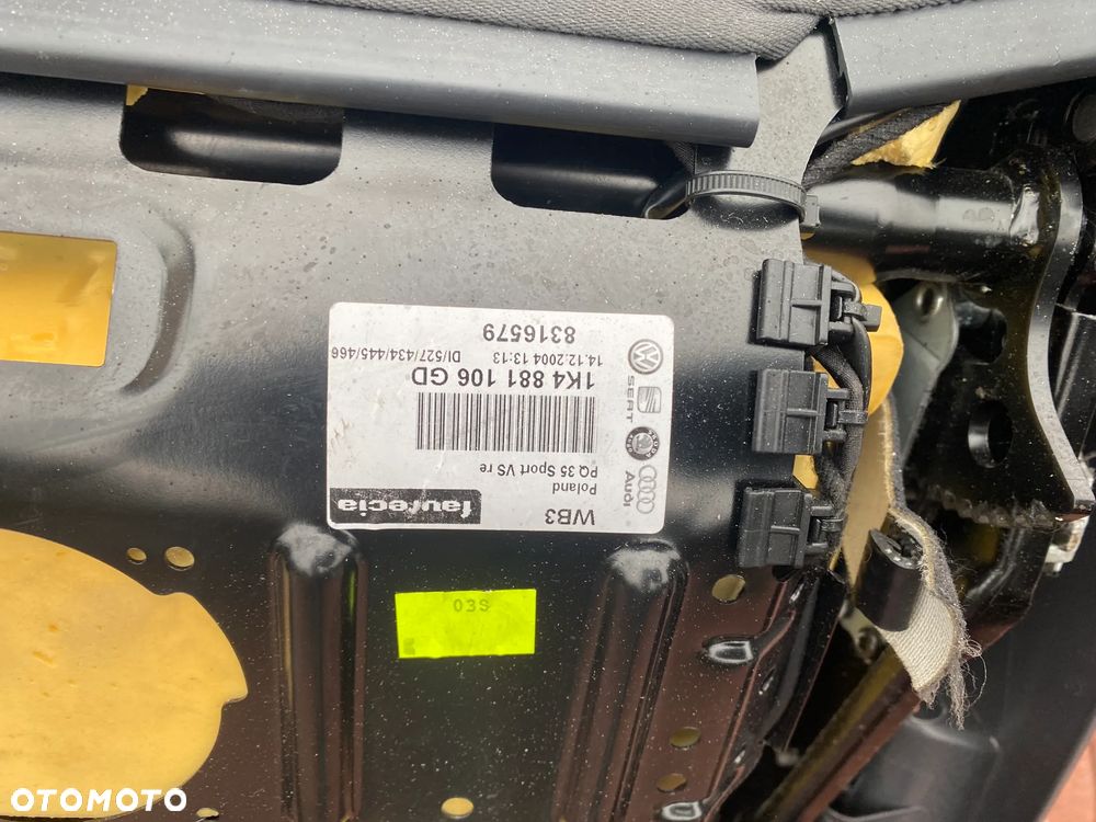 FOTEL FOTELE SIEDZENIA SIEDZISKO VW GOLF V 5 MK5 GTI KOMPLET EUROPA - 38