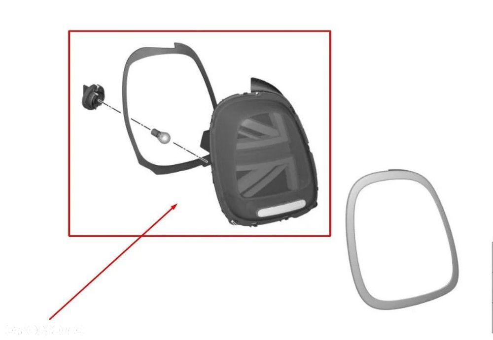 Lampa Mini One Cooper Cabrio III F55 F56 F57 13-24r. Lift NOWA lewa tylna LED EU Oryginalna w błotni - 1