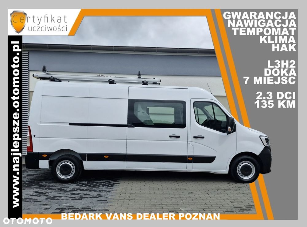 Opel Movano, L3H2, BRYGADÓWKA, 7 miejsc, DOKA, nawigacja, hak, klima - 1