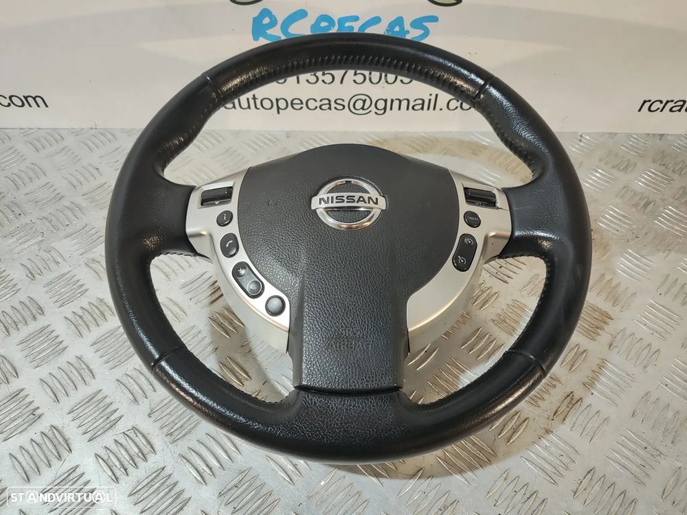 VOLANTE GUIADOR COMPLETO NISSAN QASHQAI J10 FACELIFT FASE 2 48430JD01D 48430JD01 PELE PERFURADA COMANDOS MULTIFUNÇÕES AIRBAG - 7
