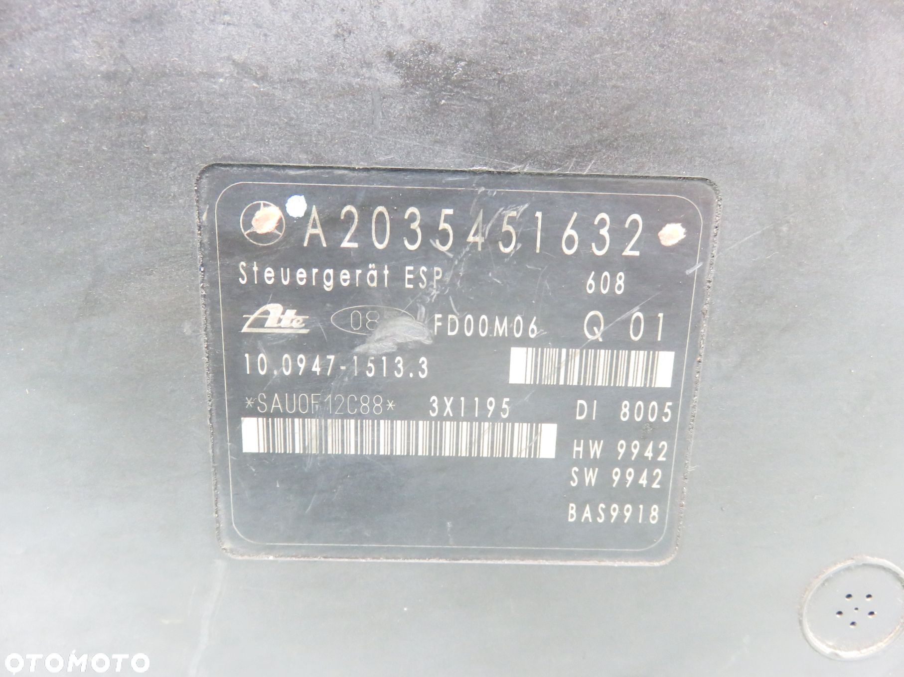 POMPA ABS MERCEDES-BENZ KLASA C (W203) A2035451632 - 5