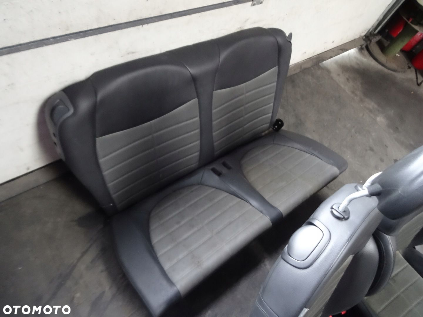 FOTELE KOMPLET PÓŁSKÓRA FIAT 500 BIANCO - 2