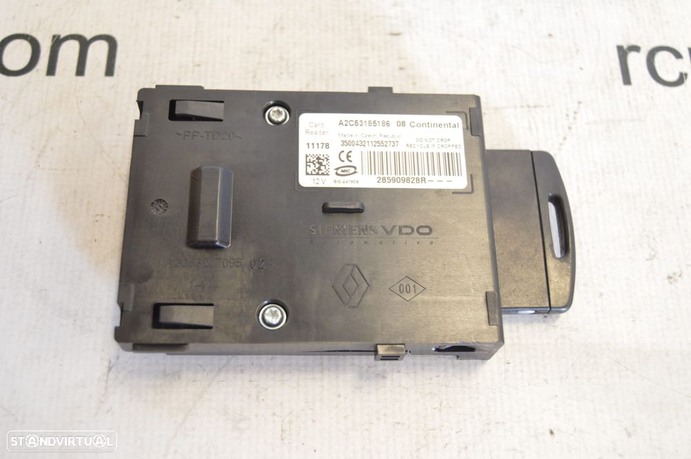 MODULO INTERRUPTOR SWITCH COMANDO COMUTADOR CANHÃO START STOP IGNIÇÃO INGNIÇÃO LEITOR CARTAO A2C53185186 285909828R 285909828 RENAULT MEGANE III 3 MK3 COUPE FASE I 1 DZ0 1 1.5 DCI 105CV K9K832 K9K 832 - 4