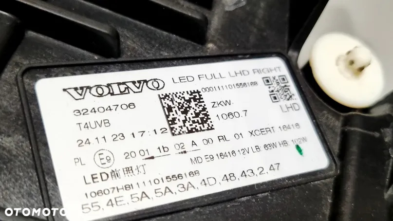 REFLEKTOR PRAWY LEWY FULL LED VOLVO XC60 II LIFT 20- EUROPA - 4