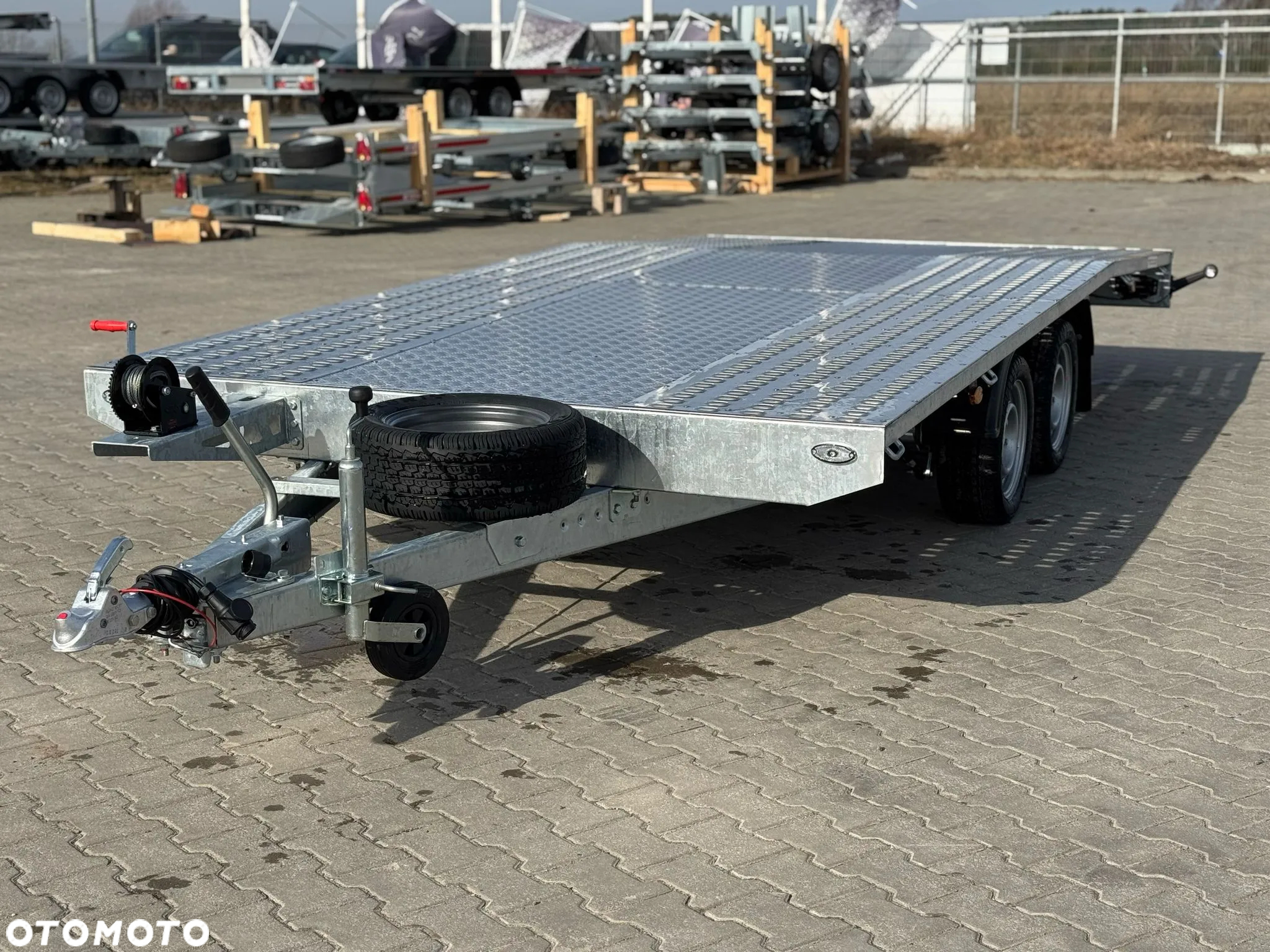 Niewiadów Dostawa laweta Jupiter raz łamana 450x210cm DMC2700 kg blacha aluminiowa, koło zapasowe AMORTYZATORY - 11